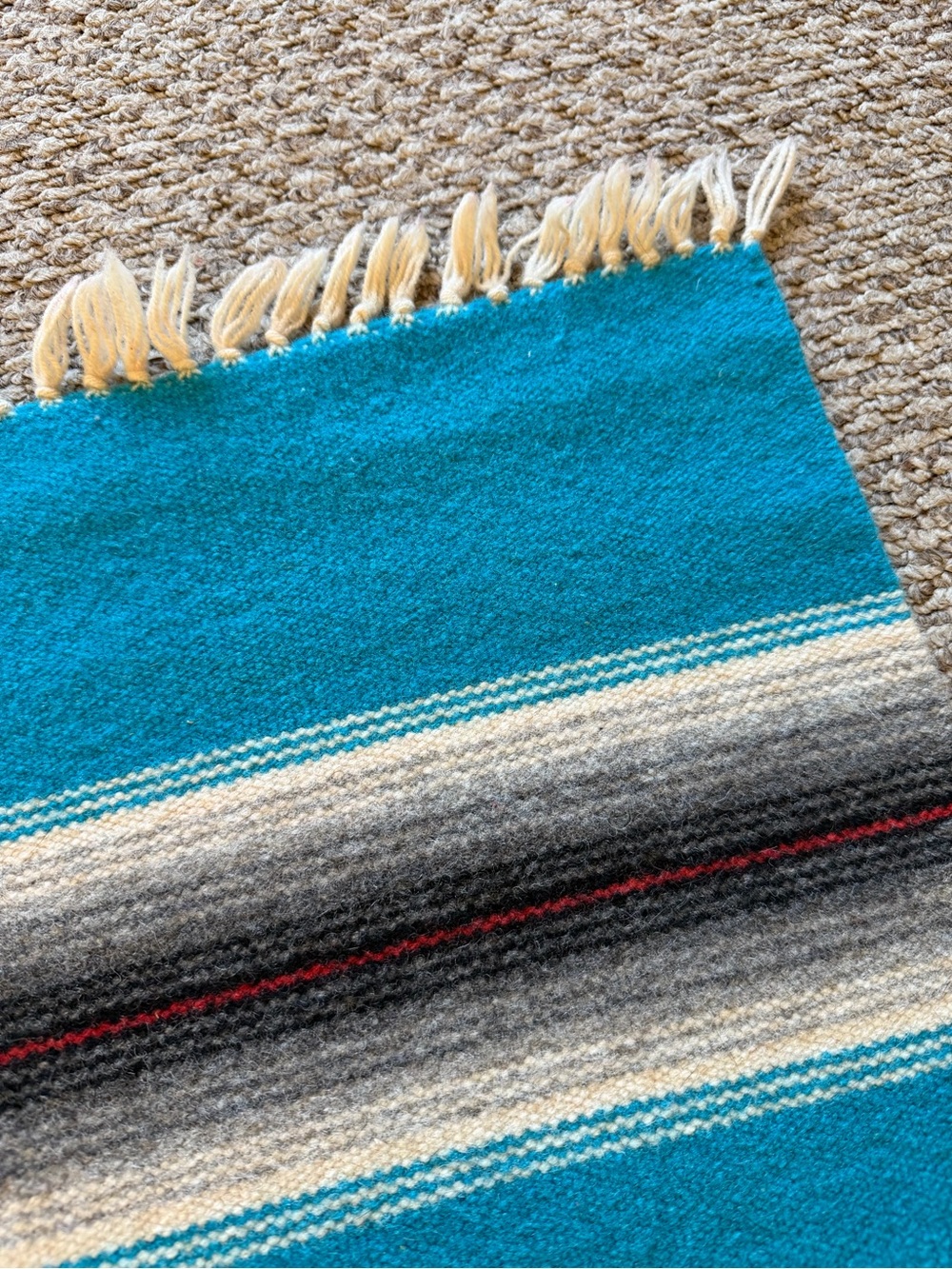 Southwestern Wool Table Runner Rug - Picture 3 of 3